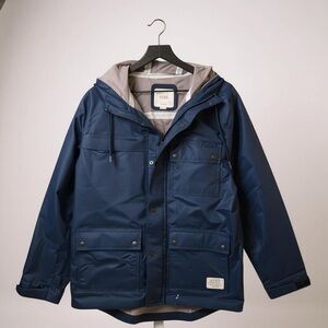 Vans Men's Medium Navy Blue Hooded‎ Windbreaker Jacket Casual Zip-Up